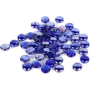 Houseables Glass Stone, Clear Marbles, Pebbles for Vases, 5 LB, 500-600 Stones, Flat Bottom, Round Top, Rocks, Bowl Filler Gems, Iridescent Decor, Decorative Centerpieces, Florist Supplies, Aquarium