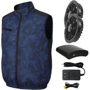 Air Conditioning Vest with 30V High-Power Fans 20000mAh Battery Cooling Workwear for Hot Summer Outdoor & Industrial Use