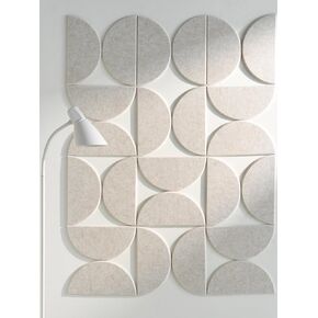 Vivelda Devinative Bulletin Board Decor - Post Byles for Ascent Walls Decoration Modern and Minimalist - Wall Wall Art - 24 pack Panel Kit (Ivory Tan)
