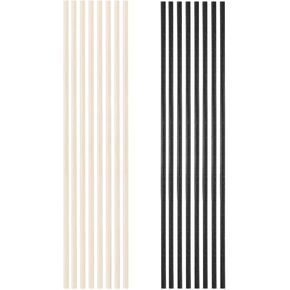 16 PCS Reed Diffuser Sticks, Ideal for Home! Perfect for Bathroom, Bedroom, Large Rooms. Great Housewarming Gift, Decor for Coffee Table and Dresser, Essential Home Item (Black+True)