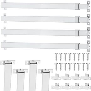 4pcs قضبان الستار الجانبية 8 " - 12" قضبان ستارة الستار المسط