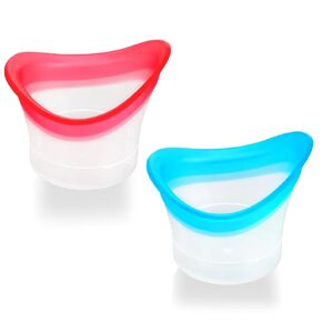 2pcs Eye Wash Cup Eye Wash Cleaner Kit Silicone Eyes Cleaning Cup for Rinse Portable Care Tool Transparent with Storage Container for Quick Relief Tired Dust Cleaning Makeup Irritants