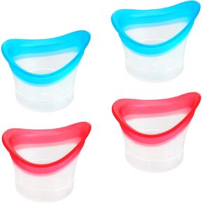 4pcs Eye Wash Cup Eye Wash Bath Kit Silicone Eye Cleaning Cup for Eye Rinse Portable Eye Care Tool Reusable Eye Cleaner for Quick Refresh & Relief Tired Eyes Cleaning Eye Dust Makeup Irritants