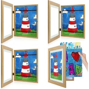 Golden State Art ، 10 × 12.5 إطارات فنية للأطفال ، إطار صور مفتوح رائع لرسومات الأطفال ، الأعمال الفنية ، مشاريع فنية للأطفال ، العمل المدرسي ، المنزل أو المكتب (مجموعة سوداء من 2)