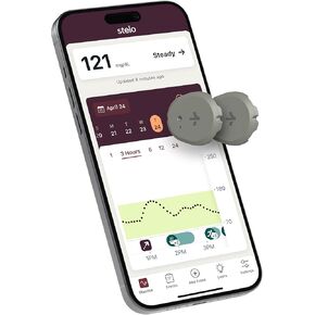 Stelo Glucose Biosensor & App بواسطة Dexcom - رائدة في مراقبة الجلوكوز المستمر (CGM). 24/7 تتبع الجلوكوز والرؤى الشخصية للكشف عن الأنماط. 2 عبوة (حتى 15 يومًا لكل منهما). iOS و Android.