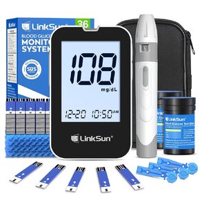 مجموعة مراقبة الجلوكوز في G-425-2V ، 100 شريط اختبار ، 100 lancets ، 1 شاشة السكر في الدم ، جهاز واحد lancing ، مجموعة اختبار السكري لا ترميز ، شاشة كبيرة للجلوكوم ، متر الجلوكوز للاستخدام المنزلي