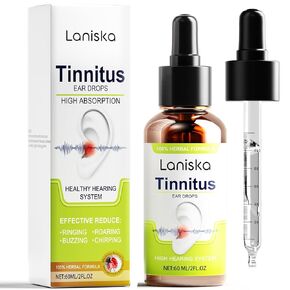 Tinnitus الإغاثة لآذان الرنين ، قطرات الإغاثة ذات رنين الأذن الفعالة ، علاج الطنين العشبي الطبيعي للنقر فوق الأذن ، وتحسين السمع للجنسين البالغين ، 60 مل.
