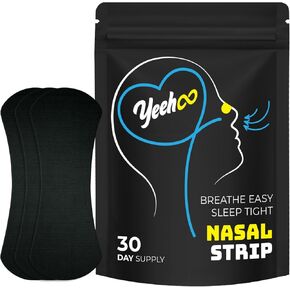 Nasal Strips for Snoring: Nose Strips for Snoring - Nose Strips for Breathing - Extra Strength Nasal Strips for Sleeping - Breathing Strips - Snoring Strips - Non-Invasive - Adhesive Strips - 30 ct