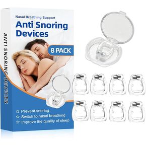 Anti Snoring Devices(8 Pack),Silicone Magnetic Stop Snoring Solution,Snoring Devices for Men and Women,5.6 Inch