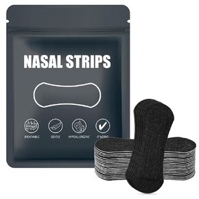 Anti Snoring Nose Strips for Breathing (60 Count) - Athletic Nasal Strips for Snoring & Sleeping - Oil & Sweat Proof Adhesive, Universal Fit, Extra Strength