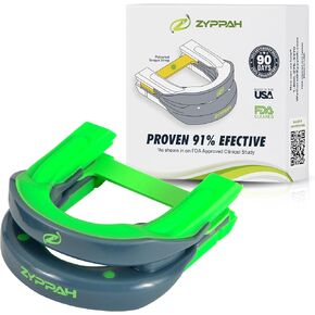 Anti Snoring Mouth Guard – Clinically Proven 91% Effective Snore Stopper with Patented Tongue Stabilization Strap - Custom Fit - FSA/HSA Approved Snoring Solution (Green)