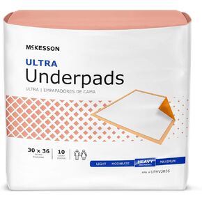 McKesson Underpads منصات سرير يمكن التخلص منها 30 "× 36" [100 عدد] ، امتصاص ثقيل ، وسادات شوكس البول للبالغين ، كبار السن ، والرضي