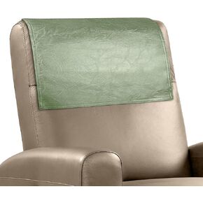 Recliner Headrest Protector Faux Leather Headrest Cover for Recliner Chair Couch Headrest Cover for Furniture Sofa Protector Chair Arm Covers for Home Office 17 x 27In(Chocolate Brown)