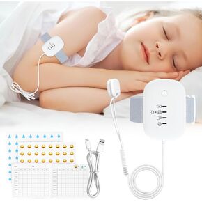 Lingsfire Bed Switting Witting With For Boys ، حساسية عالية مستشعرات الفتيات الفتيات في حالة تبخير إنذار إنذار التبول القابل لإعادة الشحن مع تذكيرات الاهتزاز