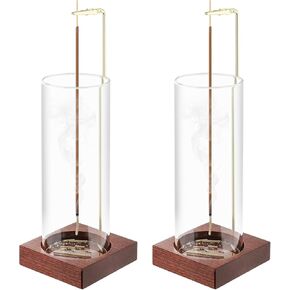 Incense Holder,Wooden Incense Holder for Sticks with 20 Incense Sticks, Anti-ash Incense Burner with Glass Ash Catcher for Meditation Yoga Spa Gift Home Decor