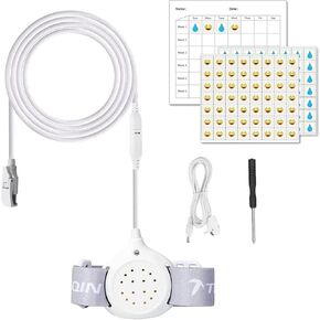 Bedwetting Alarm, Pee Alarm, Nighttime Bedwetting Sensor Monitors with High Sensitivity, Loud Sound & Strong Vibration