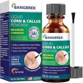 Corn Removers for Toes: Liquid Salicylic Acid Corn Removers for Feet - Corn Callus Remover for Feet Extra Strength (0.5 fl oz)