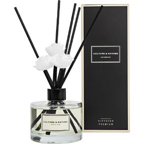 CULTURE & NATURE Reed Diffuser Set 6.7oz (200ml) Clean Cotton Scented Diffuser with Sticks Home Fragrance Reed Diffuser for Bathroom Shelf Decor in Kuwait