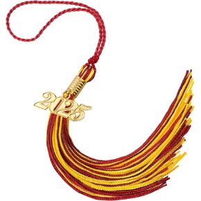 2025 Tassel Graduation, Tassel Charms for Graduation Cap Decorations, Blue and Gold Grad Tassels Memorial Grad Cords Class of 2025 Senior College High School Graduate Hat Ceremonies Accessories