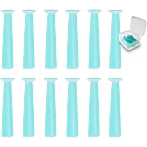 12PCS Hard Contact Lens Remover Tool with Storage Box Eye Care Inserts Removes Reusable Suction Cup Remover Contact Plunger Eye Contact Remover for RGP/OK/Scleral Lenses