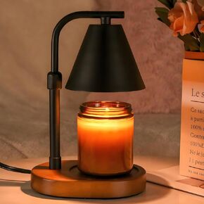 SOKCVSEA Candle Warmer Lamp - Candle Warmer with Dimmable, Birthday Gifts for Women Mom Gifts, House Warming Gifts New Home Decor, Wax Melt with 2 Bulbs Black