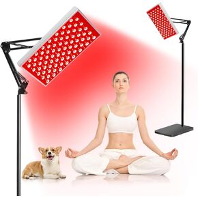Red Light Therapy for Body Face, Infrared Light Therapy with Stand, Red Lights Therapy Lamp Panel, LED 660nm 850nm Near Infrared Redlight Therapy Device for Full Body Skin Home