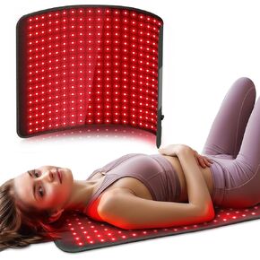 comfytemp 24 '' × 17 '' وسادة العلاج بالضوء الأحمر الكبير للجسم ، FSA HSA مؤهلة بالقرب من وسادة العلاج بالضوء بالأشعة تحت الحمراء مع 320 LED ، غلاف الضوء 48W لتخفيف آلام المفاصل الخلفية ، 660 نانومتر و 850 نانومتر