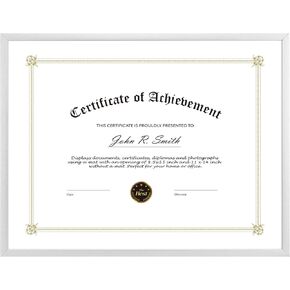 Golden State Art, 8.5x11 Aluminum Certificate Frame, Metal Diploma Frames for 8.5 x 11 Documents, Real Glass Front with Easel Stand (Gold, 1 Pack)