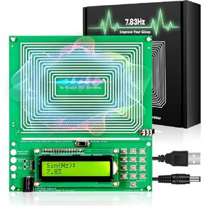 7.83Hz Nature Sleep Aid & Healing Frequency Device | Adjustable Schumann Resonance Generator (0.01Hz-200KHz) for Stress Relief, Relaxation, Meditation, Yoga | USB Powered