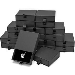 Jewelry Boxes, 20 Pack 3.5×3.5x1 Inch Small Jewelry Gift Box Bulk, Cardboard Jewelry Gift Necklace Ring Earring Boxes (White)