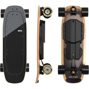 لوح تزلج كهربائي MEEPO MINI3S مع جهاز تحكم عن بعد، سرعة قصوى تبلغ 28 ميلاً في الساعة، نطاق 17 ميلاً، أقصى حمولة 330 رطلاً، طراد القيقب للبالغين والمراهقين، Mini 3S