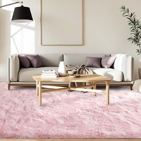 FinRèc Soft Black Rugs for Bedroom Living Room, 4x6 Feet Modern Indoor Fluffy Shaggy Area Rug, Non-Slip Fuzzy Furry Rug for Nursery Kids Room Dorm Room Home Decor, High Pile Plush Floor Carpet