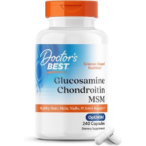أفضل من Glucosamine chondroitin MSM مع كبسولات OptimsM ، يدعم هيكل المفصل الصحي ، والوظيفة والراحة ، غير المعدلة وراثيا ، خالية من الغلوتين ، خالية من الصويا ، عدد 240 (حزمة 1)