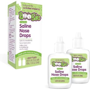 Boogie Baby Saline Spray and Drops ، Ensolergy Relief ، Sprayshal Deconstant ، FSA/HSA مؤهلة ، مصنوعة من المالحة الطبيعية ، رائحة جديدة ، 1 أونصة (حزمة 2)
