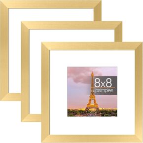 مجموعة إطار صورة 11x14 من 3 ، مصنوعة من زجاج عالي الوضوح لـ 8x10 مع حصيرة أو 11x14 بدون حصيرة وجدار وجدار وأطوال عرض إطارات صور ، أسود