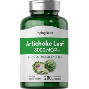 الأنابيب روك الخرشوف ملحق مستخلص ورقة | 8000mg | 200 كبسولات | غير المعد المعدفنان عليه الشخصي وخالي من الغلوتين