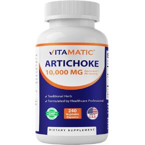 خرشوكوكيتي كبسولات الخضار كبسولات الخضار 1000mg 240 - 10: 1 استخراج 1000 ملغ - غير المعدلة وراثيا ، ملحق خالي من الغلوتين - مصنوعة في الولايات المتحدة الأمريكية