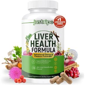 Liver Health Formula, Liver Cleanse Detox & Repair with Artichoke Extract, Milk Thistle, Dandelion and More for Liver Health - Herbal Liver Support Supplement 30 Days Supply (1)