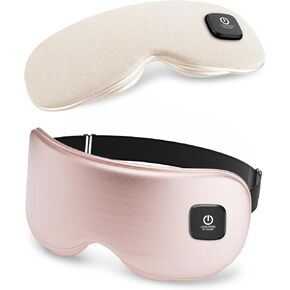 Heated Eye Mask - Cordless Eye Mask for Dry Eyes, FSA HSA Eligible, Eye Relief, Improved Sleep, Washable Eye Heating pad for Travel and with Replaceable Shell