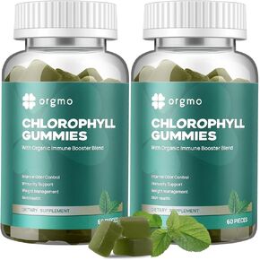 كلوروفيل غومينز من أجل الرائحة العرق الرائحة 2 حزمة ، فيتامينات خالية من السكر D gummy 1000iu ، ACV spirolina chlorella for women exten