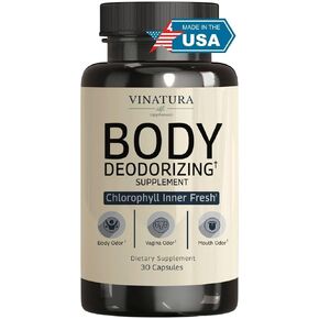 Body Deodorizing Supplement for Women - Magic Chlorophyll Pills for Body Odor Eliminator, it Works for Her Internal Deodorant, 30 Capsules