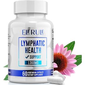 Lymphatic Support Supplement, Lymphatic Drainage Supplements with with Dandelion, Burdock, Echinacea, Lemon & More, Lymph System Support for Men and Women – 60 Capsules