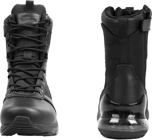 Women's Wide Tactical Work Boots Lightweight Air Cushion Side Zipper Military Boots Comfortable Waterproof Motorcycle Combat Hiking Boot 8 Inches in Saudi Arabia
