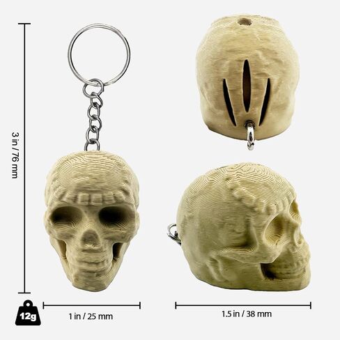 واقعية Aztec Death Whistle Keychain صراخ شبيهة بالإنسان أكثر من 125 ديسيبل ، مثالية للدفاع عن النفس (الوردي) in Kuwait