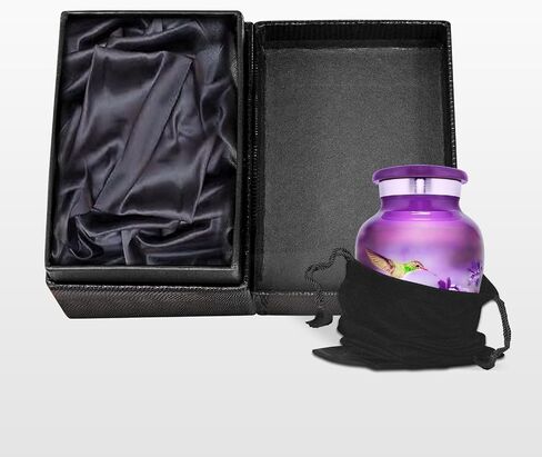 Trupoint Memorials Small Urns for Human Ashes Keepsake, Decorative Mini Cremation Urn for Adult Men & Women – Small, Purple Hummingbird in Saudi Arabia