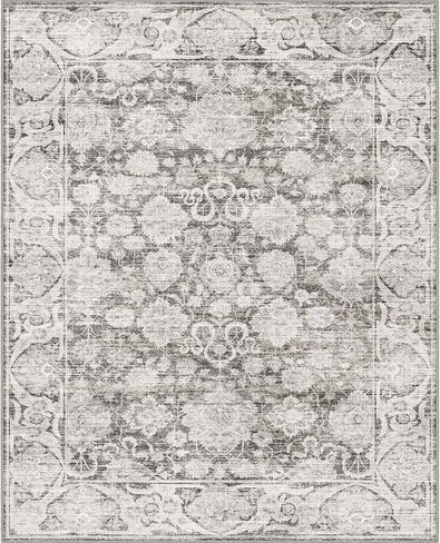 Area Rug 5x7, Machine Washable Rugs for Bedroom, Large Non Slip Persian Rug for Bedroom Living Room Kitchen Entryway Bathroom Office Carpet Brown… in Saudi Arabia