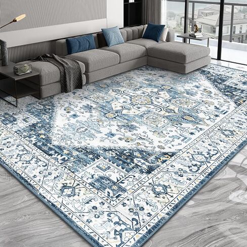 Area Rug 5x7, Machine Washable Rugs for Bedroom, Large Non Slip Persian Rug for Bedroom Living Room Kitchen Entryway Bathroom Office Carpet Brown… in Kuwait