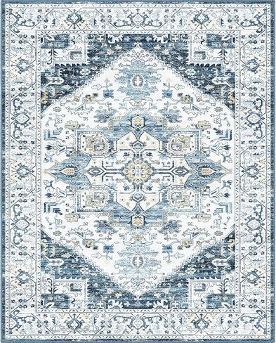 Area Rug 5x7, Machine Washable Rugs for Bedroom, Large Non Slip Persian Rug for Bedroom Living Room Kitchen Entryway Bathroom Office Carpet Brown… in Kuwait