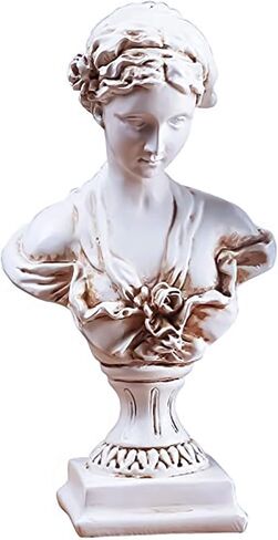 Goddess Bust Statue Classical Decoration Gift, Greek & Roman Mythology Indoor Decor, Replica Resin Sculpture Art, 8.7" H, Old Style in Kuwait