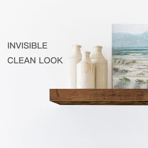 QEEIG Floating Shelves for Wall Bathroom Shelf Bedroom Kitchen Living Room Hanging Book Shelves Small Farmhouse Decor 16 inch Set of 3, Rustic Brown (015-BN3) in Kuwait